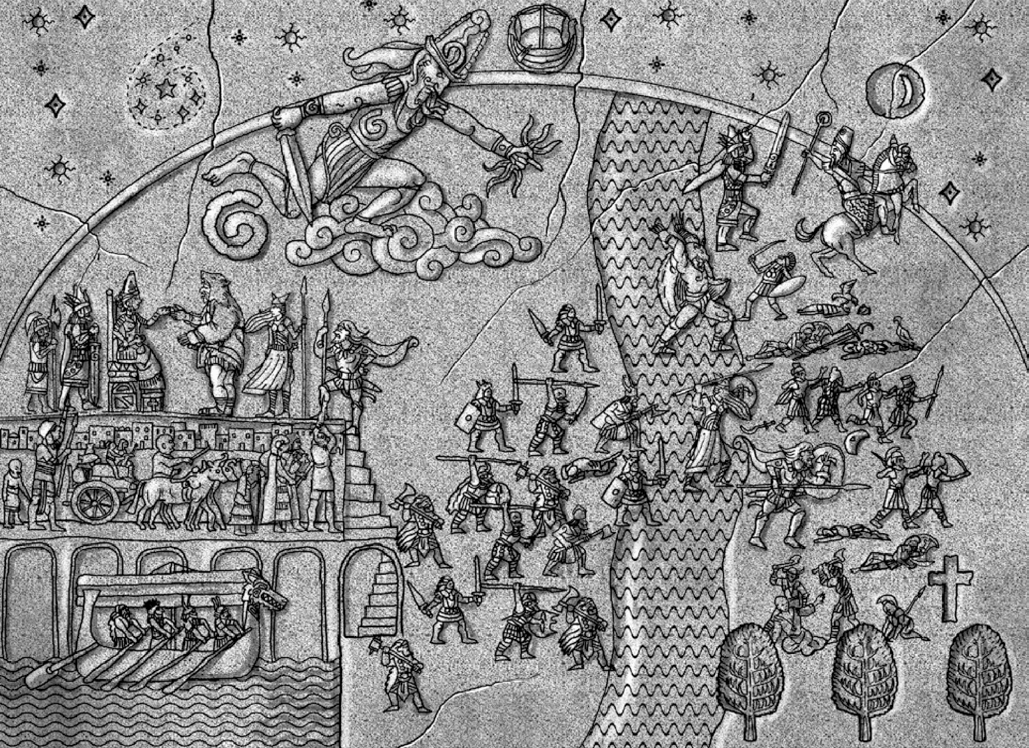 Argraths senaste historia Bas relief from Sartar’s Palace depicting the Battle of Pennel Ford in 1624 ST