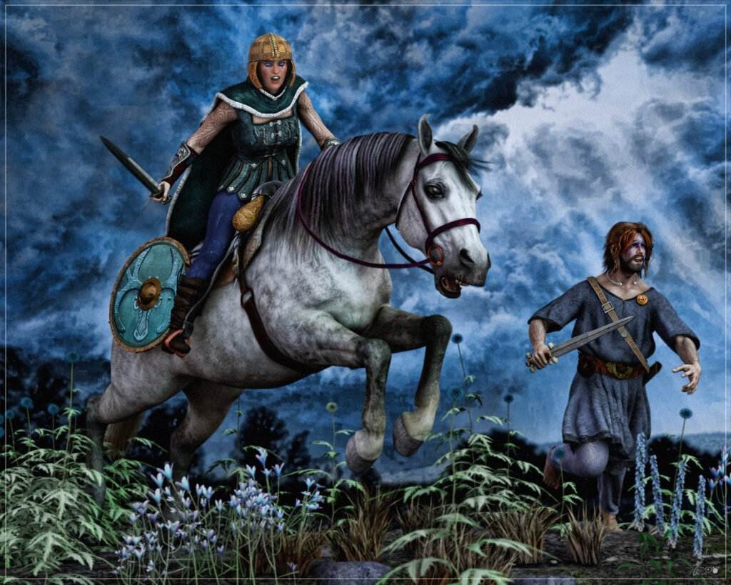 Two Orlanthi thunder rebels in the rain-blessed hills of Sartar