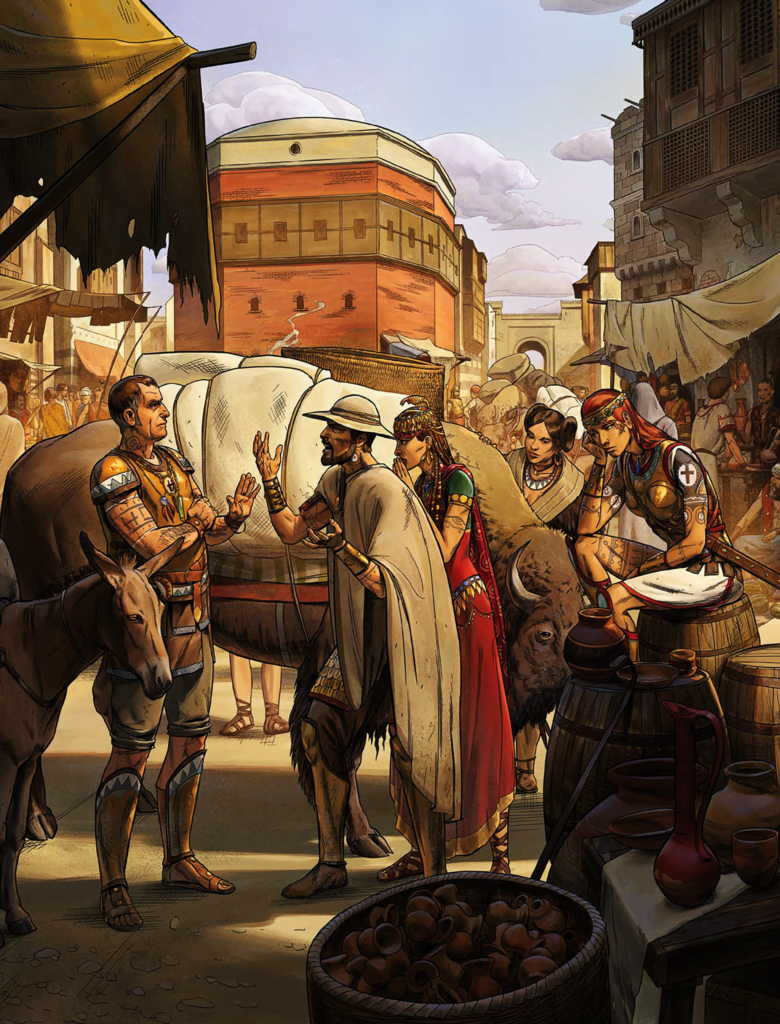 Haggling with Biturian Varosh a Trader Prince of Issaries Goldentongue in Swenstown