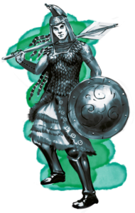 Ionara granddaughter of Thiralda is a Priestess of the Pure Horse People in the Grazelands to the west of Kero Fin