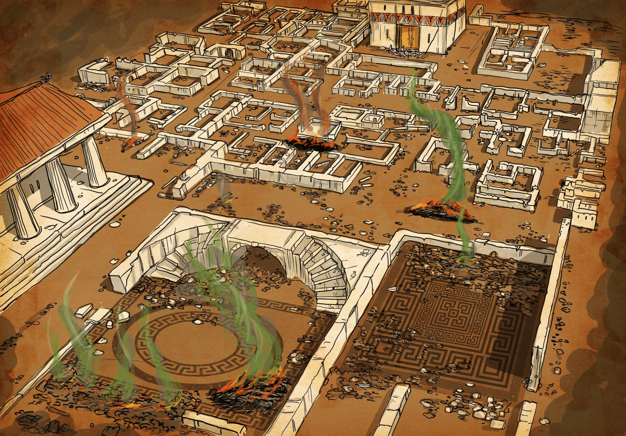 A bird's-eye view of the Korolstead ruins A bird's-eye view of the Korolstead ruins