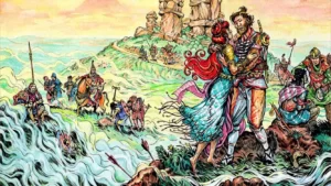 Beren takes Redalda in his arms