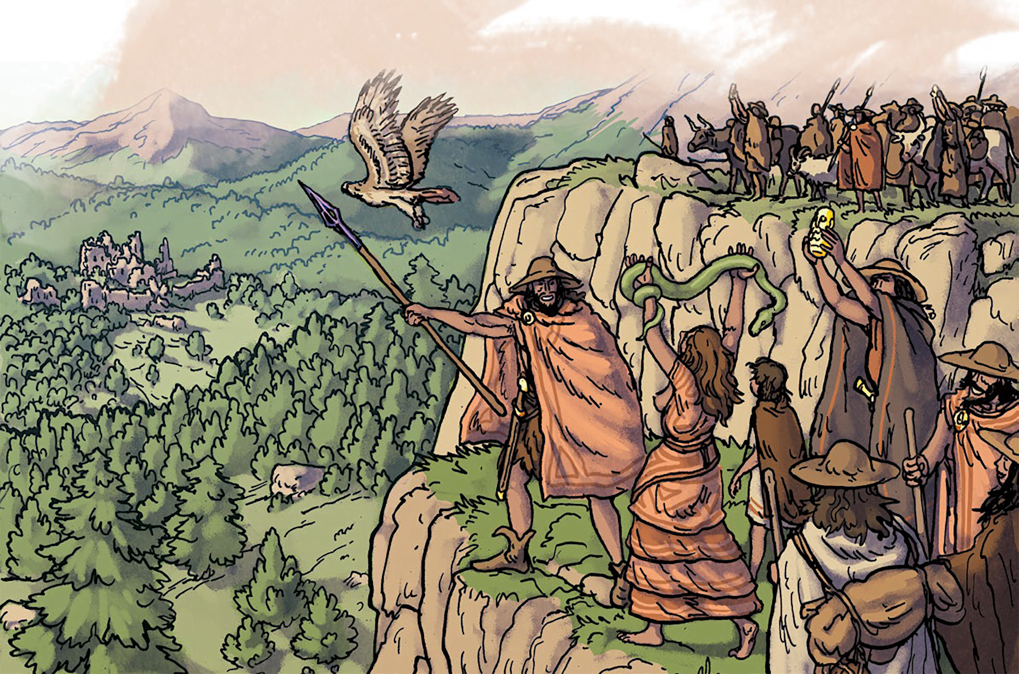 Chief Colymar Colymar arrives in Sartar carrying the Black Spear