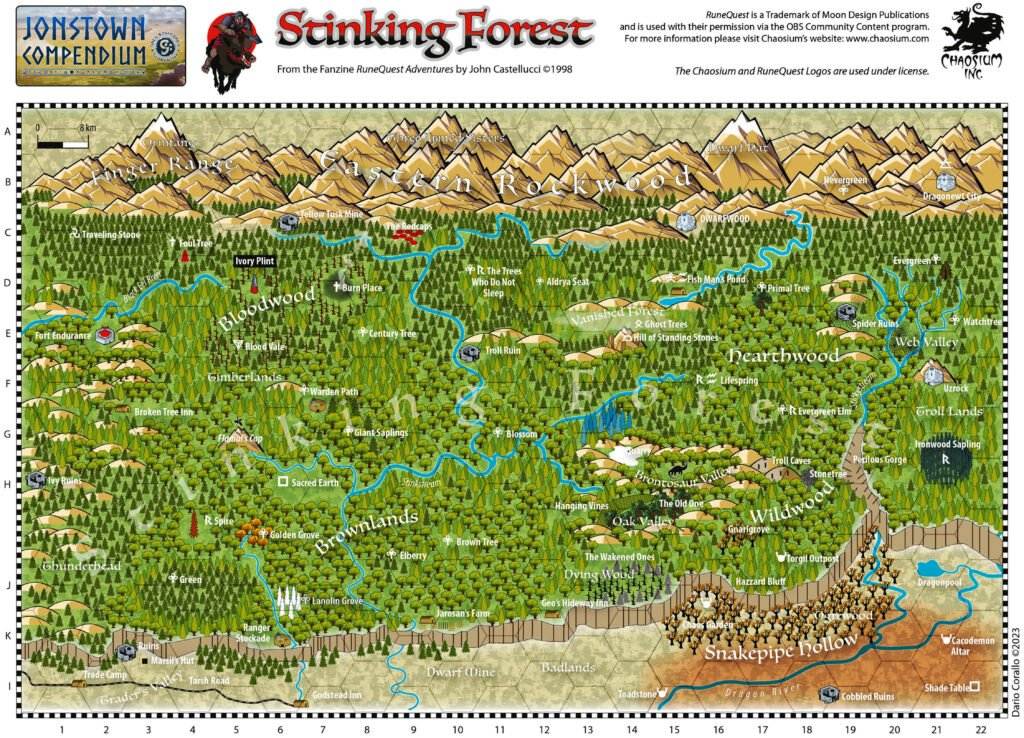 Map of the Stinking Forest