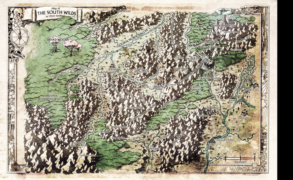 Map of the south wilds - Grazelands - Smoking Ruins - Kero Fin - Wintertop
