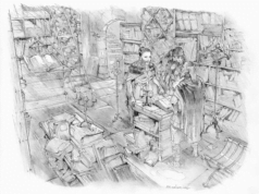 Jonstown Library Glossary Sages Jorjera Latish and Tosti Runefriend consult with Minaryth the Purple in the Jonstown Library to interpret an obscure Second Age text