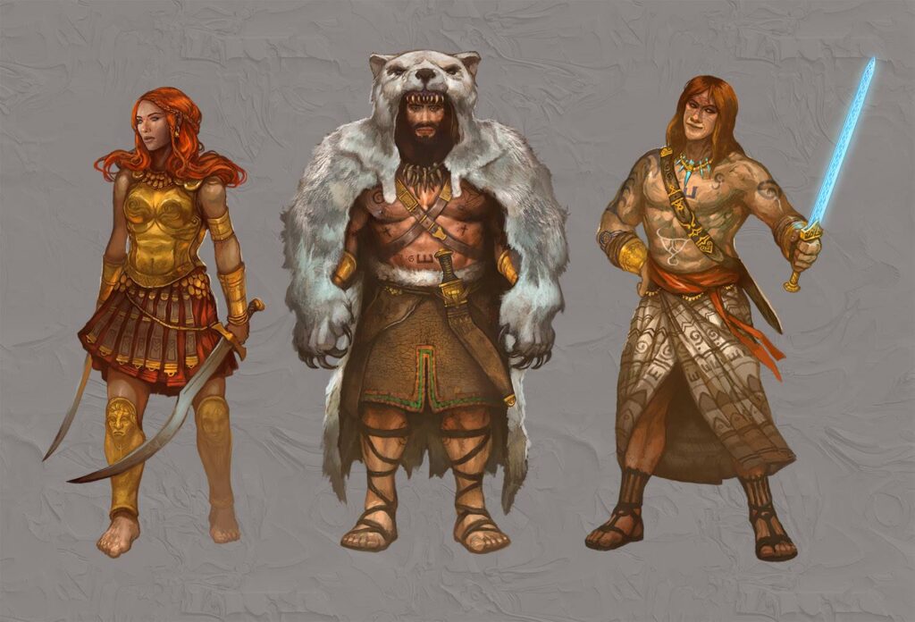 Jar-eel, Harrek the Berserk, and Argrath