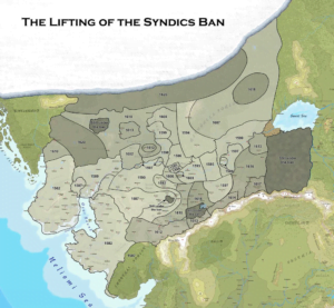 Prince Snodal killed the God of the Silver Feet late in 1499 ST and instituted the Syndics Ban in Fronela