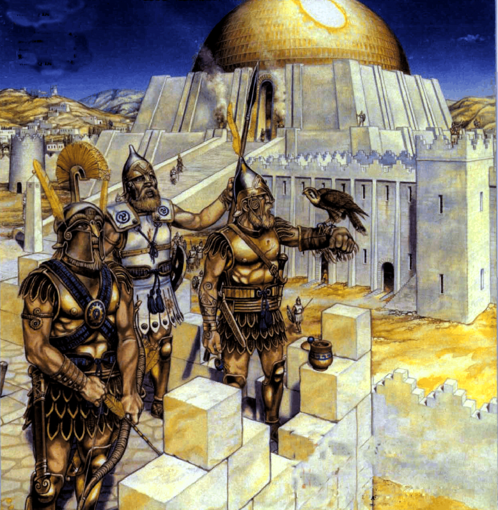 Sun Dome Temple in Sun Count along the Zola Fel river of Prax