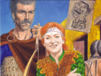 Griselda Griselda and Wolfhead outside Loud Lilina's